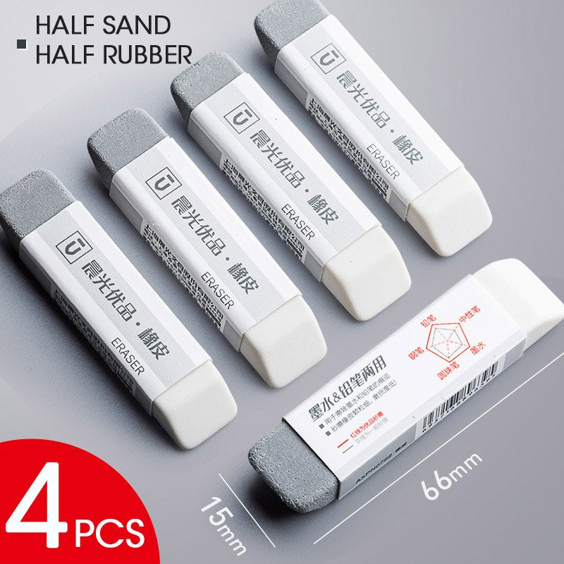 M&G 4pcs Premium Soft Color Eraser Kawaii Rubber Erasers Mini pencil eraser gum set for school office supplies rubbers