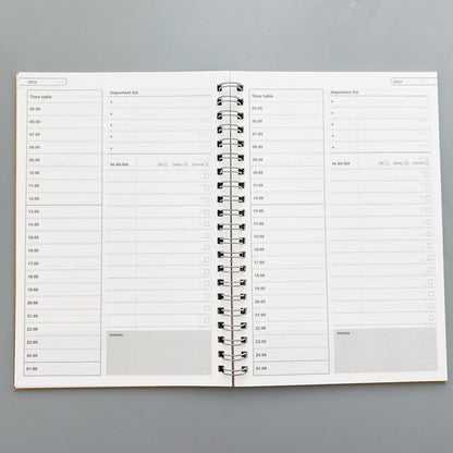 Creative Notebooks Agendas Diary Weekly Monthly Planner For Students Spiral Organizer Book Kraft Schedule Paper Office Supplies