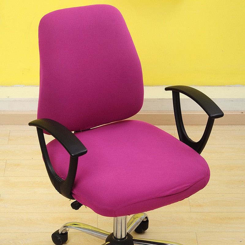 Office Stretch Chair Covers Anti-dirty Rotating Computer Seat Chair Cover Removable Slipcovers For Office Seat Chairs 2pcs/set