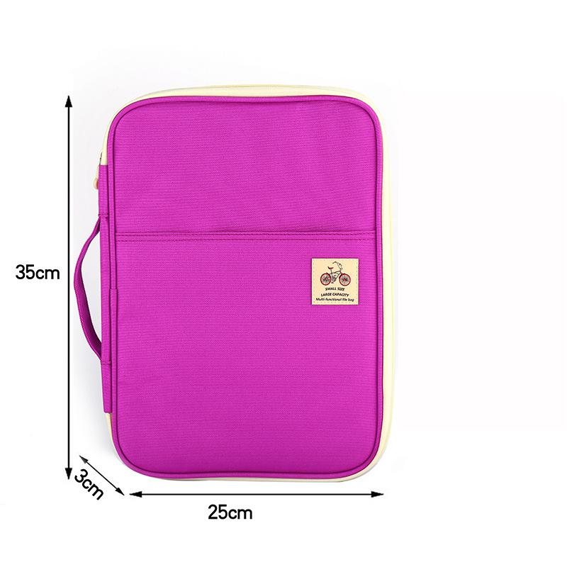 Jonvon Satone Multi Function A4 File Bag Portable Zipper Desk Accessories Office Supplies Organizador Escritorio Desk Organizer