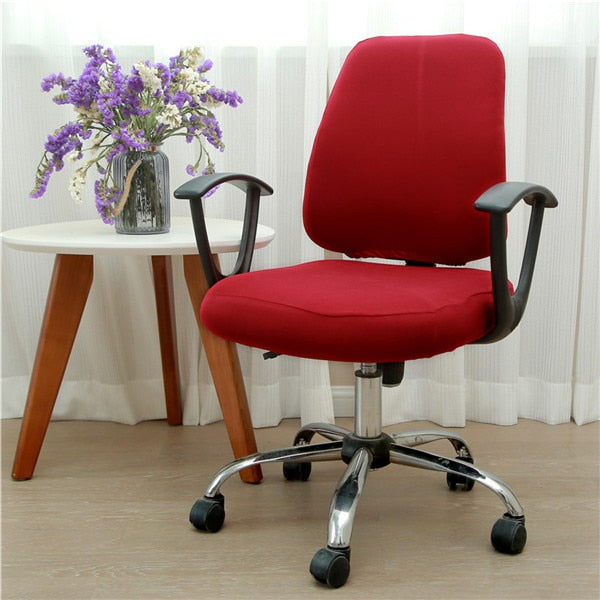 Office Stretch Chair Covers Anti-dirty Rotating Computer Seat Chair Cover Removable Slipcovers For Office Seat Chairs 2pcs/set