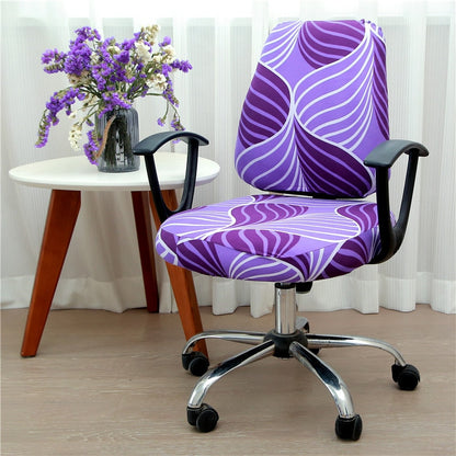 Office Stretch Chair Covers Anti-dirty Rotating Computer Seat Chair Cover Removable Slipcovers For Office Seat Chairs 2pcs/set