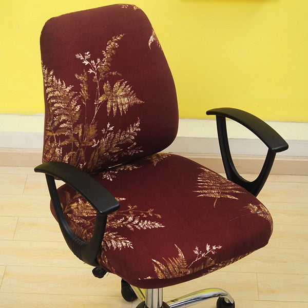 Office Stretch Chair Covers Anti-dirty Rotating Computer Seat Chair Cover Removable Slipcovers For Office Seat Chairs 2pcs/set