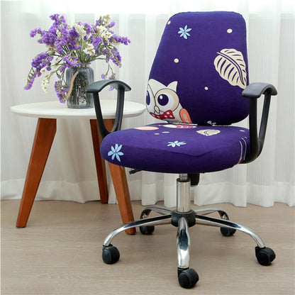 Office Stretch Chair Covers Anti-dirty Rotating Computer Seat Chair Cover Removable Slipcovers For Office Seat Chairs 2pcs/set