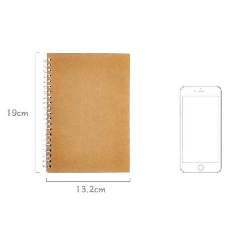 Creative Notebooks Agendas Diary Weekly Monthly Planner For Students Spiral Organizer Book Kraft Schedule Paper Office Supplies