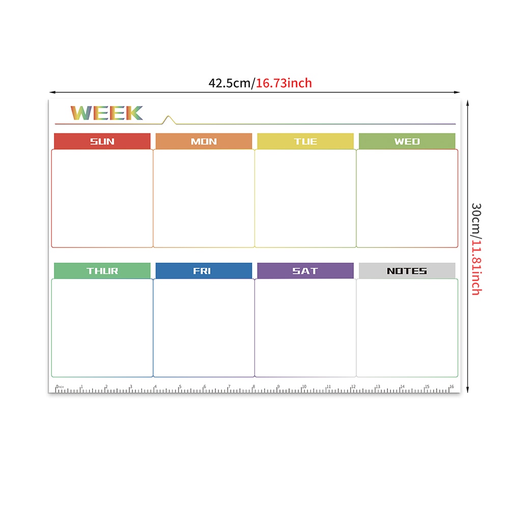 Magnetic Dry Erase Monthly Calendar Set-Magnetic White Board Weekly Planner & Grocery List Organizer for Kitchen Refrigerator