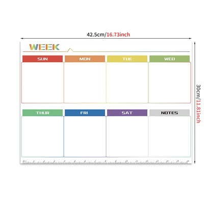 Magnetic Dry Erase Monthly Calendar Set-Magnetic White Board Weekly Planner & Grocery List Organizer for Kitchen Refrigerator