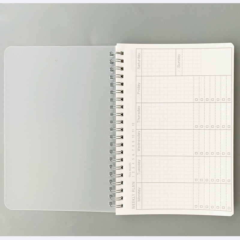Creative Notebooks Agendas Diary Weekly Monthly Planner For Students Spiral Organizer Book Kraft Schedule Paper Office Supplies