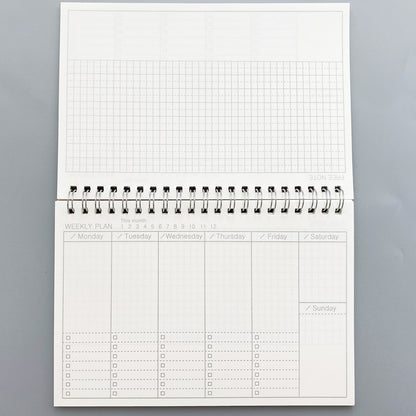 Creative Notebooks Agendas Diary Weekly Monthly Planner For Students Spiral Organizer Book Kraft Schedule Paper Office Supplies
