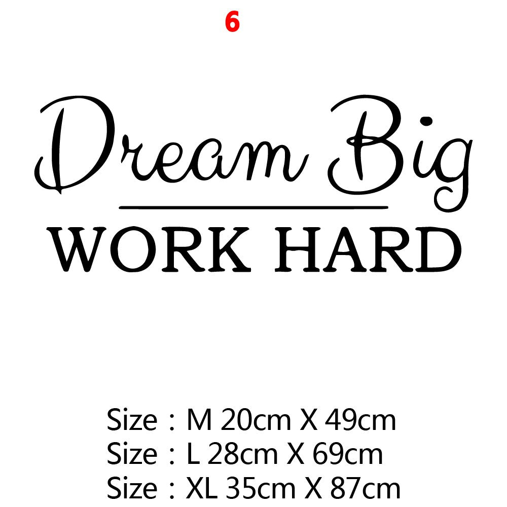 Motivational Large Office Quotes Phrase Vinyl Wall Sticker Decals For Living Room Bedroom Classroom Office Wallpaper Decoration