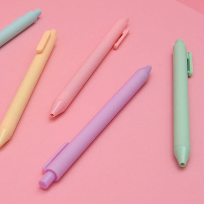 5pcs/box Kaco Retro Dark Colored Gel Pens Retractable 0.5mm Fine Point Dark-red/green/brown/blue Black Pens for Journaling
