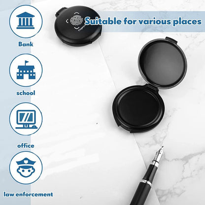 20 Pcs Fingerprint Fingerprint Ink Pad Mini Black Stamp Ink Pad Notary Supplies Identification Security ID Fingerprint