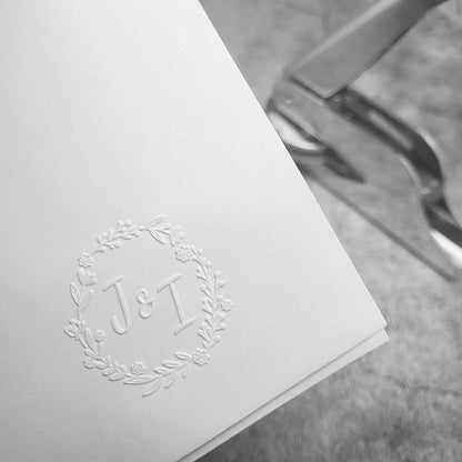 Custom LOGO / double letter /Wedding Design Notary Embossing Seals Custom Stamp Diameter less than 40mm both can do/your design