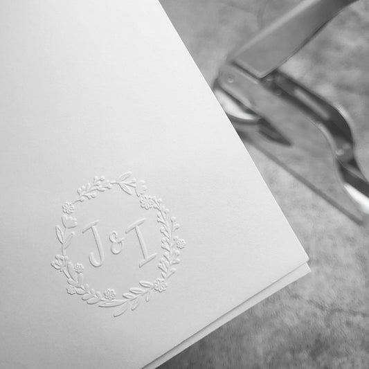 Custom LOGO / double letter /Wedding Design Notary Embossing Seals Custom Stamp Diameter less than 40mm both can do/your design