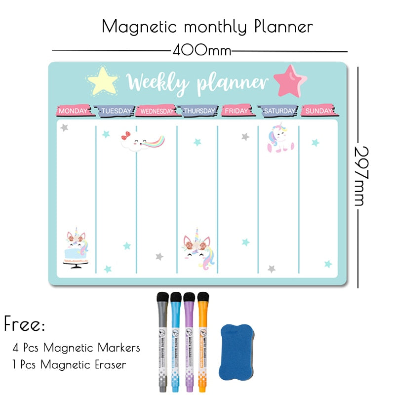 Magnetic Whiteboard Weekly Monthly Planner Calendar Sadhu Board for Note  Fridge Stickers Erasable Dry Erase Blackboard for Wall