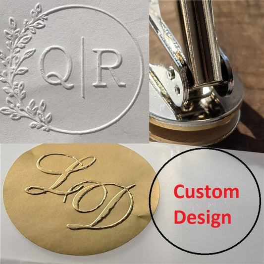 LOGO Design Custom Embossing Seals /Logo Design Notary Embossing Seals Custom Stamp Diameter less than 40mm both can do