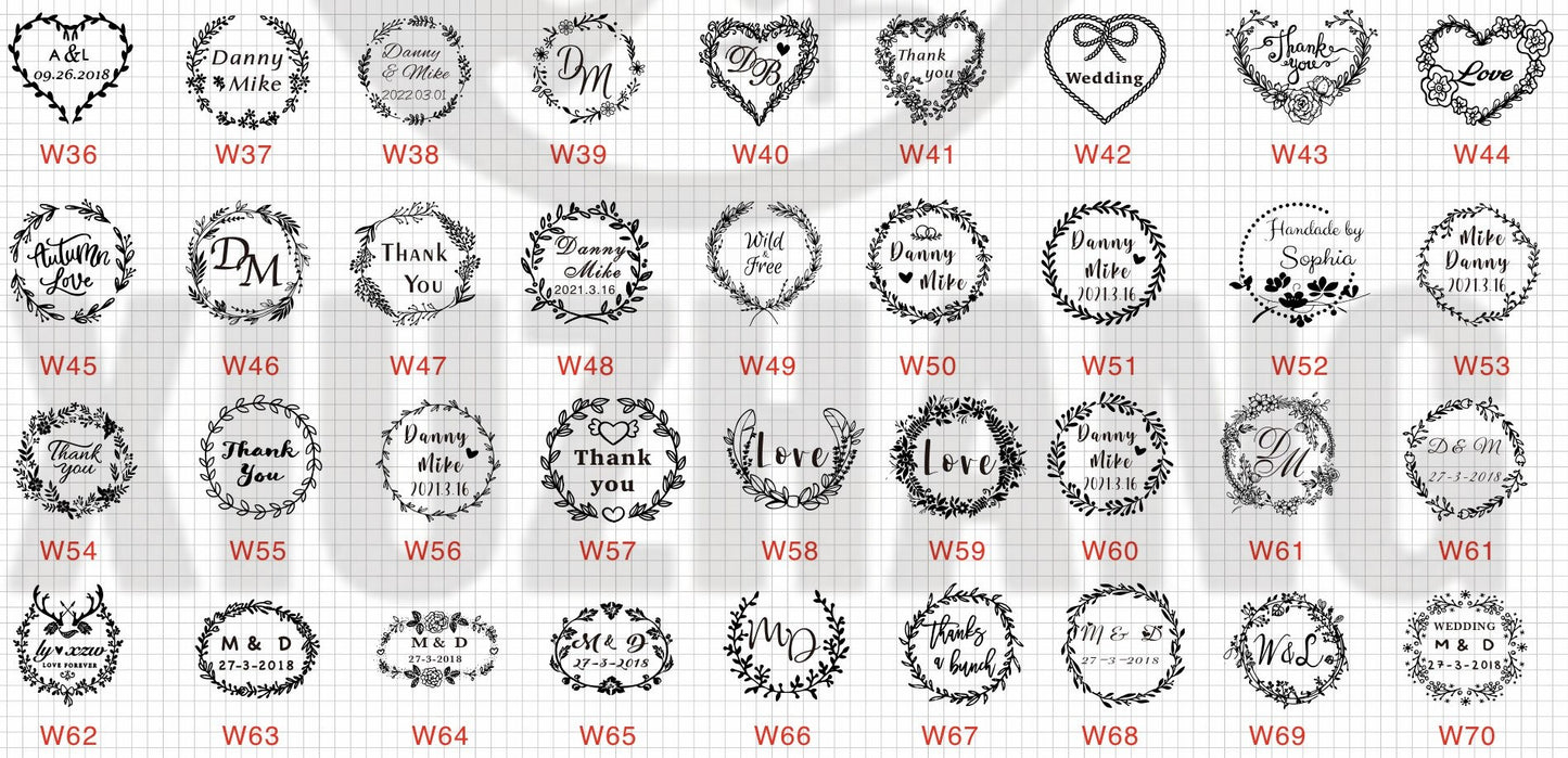 Custom LOGO / double letter /Wedding Design Notary Embossing Seals Custom Stamp Diameter less than 40mm both can do/your design