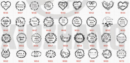 Custom LOGO / double letter /Wedding Design Notary Embossing Seals Custom Stamp Diameter less than 40mm both can do/your design