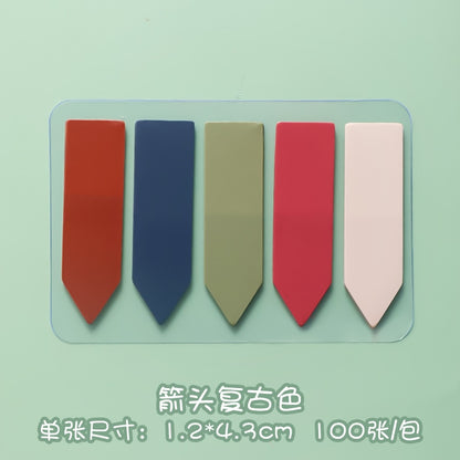 100 Sheets Morandi Color Sticky Notes Memo Pad Self Adhesive Bookmark  Memo Sticker School Office Stationery Supplies