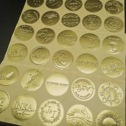 Custom LOGO / double letter /Wedding Design Notary Embossing Seals Custom Stamp Diameter less than 40mm both can do/your design