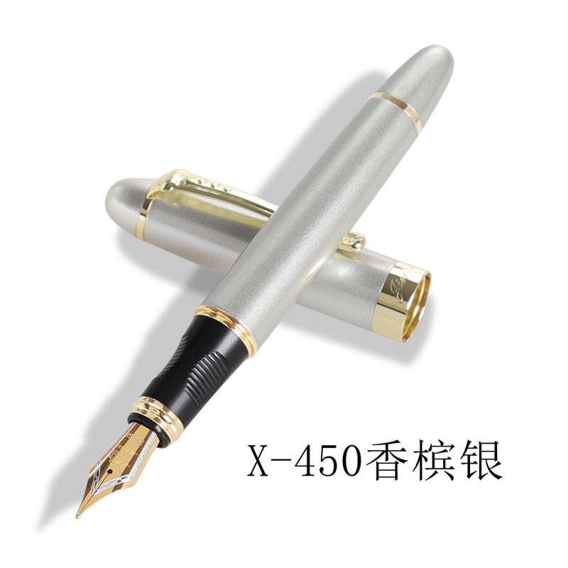Jinhao X450 Fountain Pens Fine Nib 0.7mm Gold Clip Metal Inking Pens for Student School Office Supplies Writing Stationery