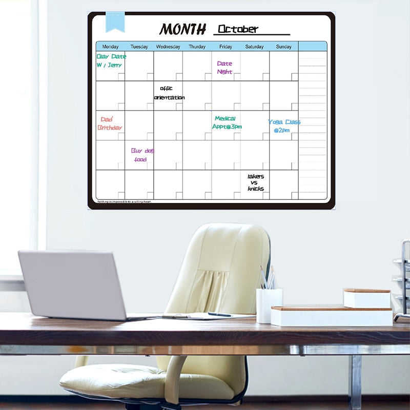 Magnetic Whiteboard Weekly Monthly Planner Calendar Sadhu Board for Note  Fridge Stickers Erasable Dry Erase Blackboard for Wall