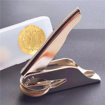 Custom LOGO for embosser stamp / double letter /Wedding Design Notary Embossing Seals Custom Stamp Diameter /custom your design