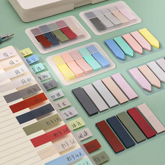 100 Sheets Morandi Color Sticky Notes Memo Pad Self Adhesive Bookmark  Memo Sticker School Office Stationery Supplies