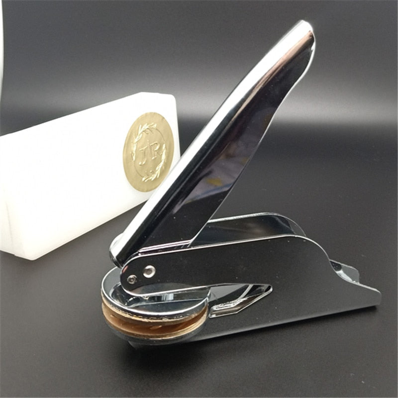 Custom LOGO / double letter /Wedding Design Notary Embossing Seals Custom Stamp Diameter less than 40mm both can do/your design