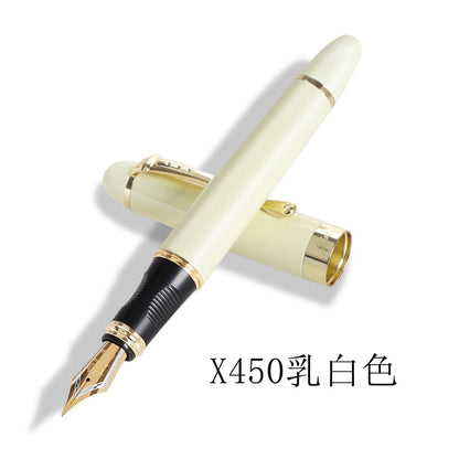 Jinhao X450 Fountain Pens Fine Nib 0.7mm Gold Clip Metal Inking Pens for Student School Office Supplies Writing Stationery