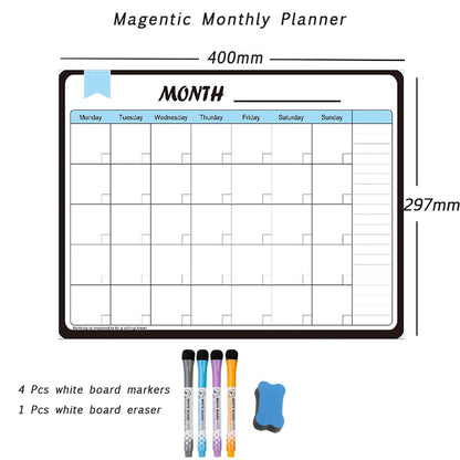 Magnetic Whiteboard Weekly Monthly Planner Calendar Sadhu Board for Note  Fridge Stickers Erasable Dry Erase Blackboard for Wall