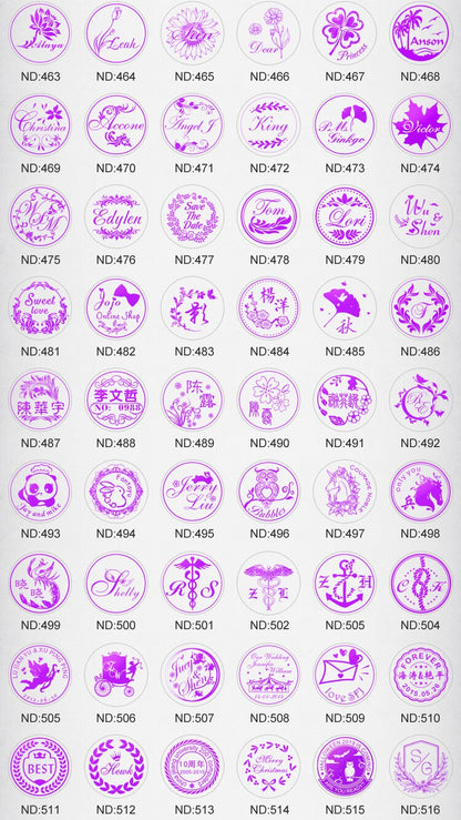 Custom LOGO / double letter /Wedding Design Notary Embossing Seals Custom Stamp Diameter less than 40mm both can do/your design